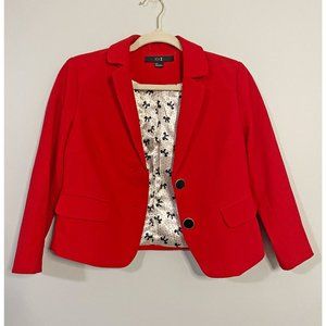 Red Crop Blazer